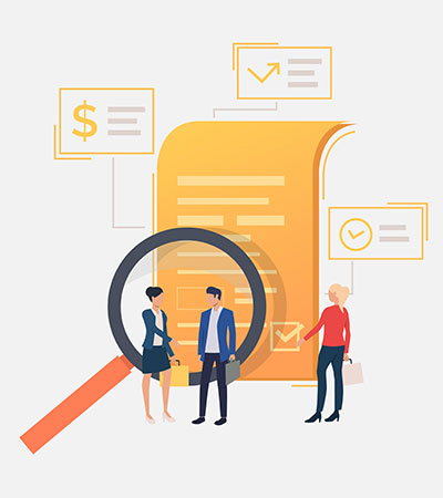 Loan consultant helping a customer